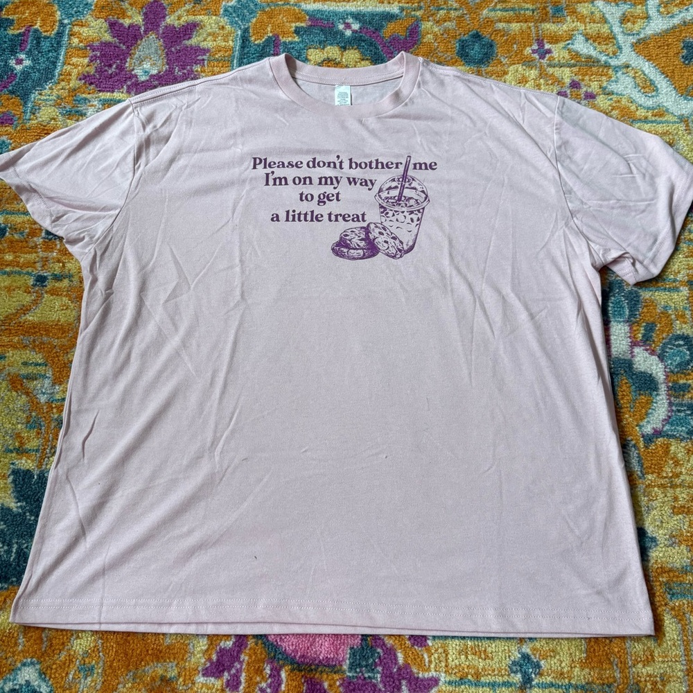 Pink and Purple Graphic Tee Unisex Size Large